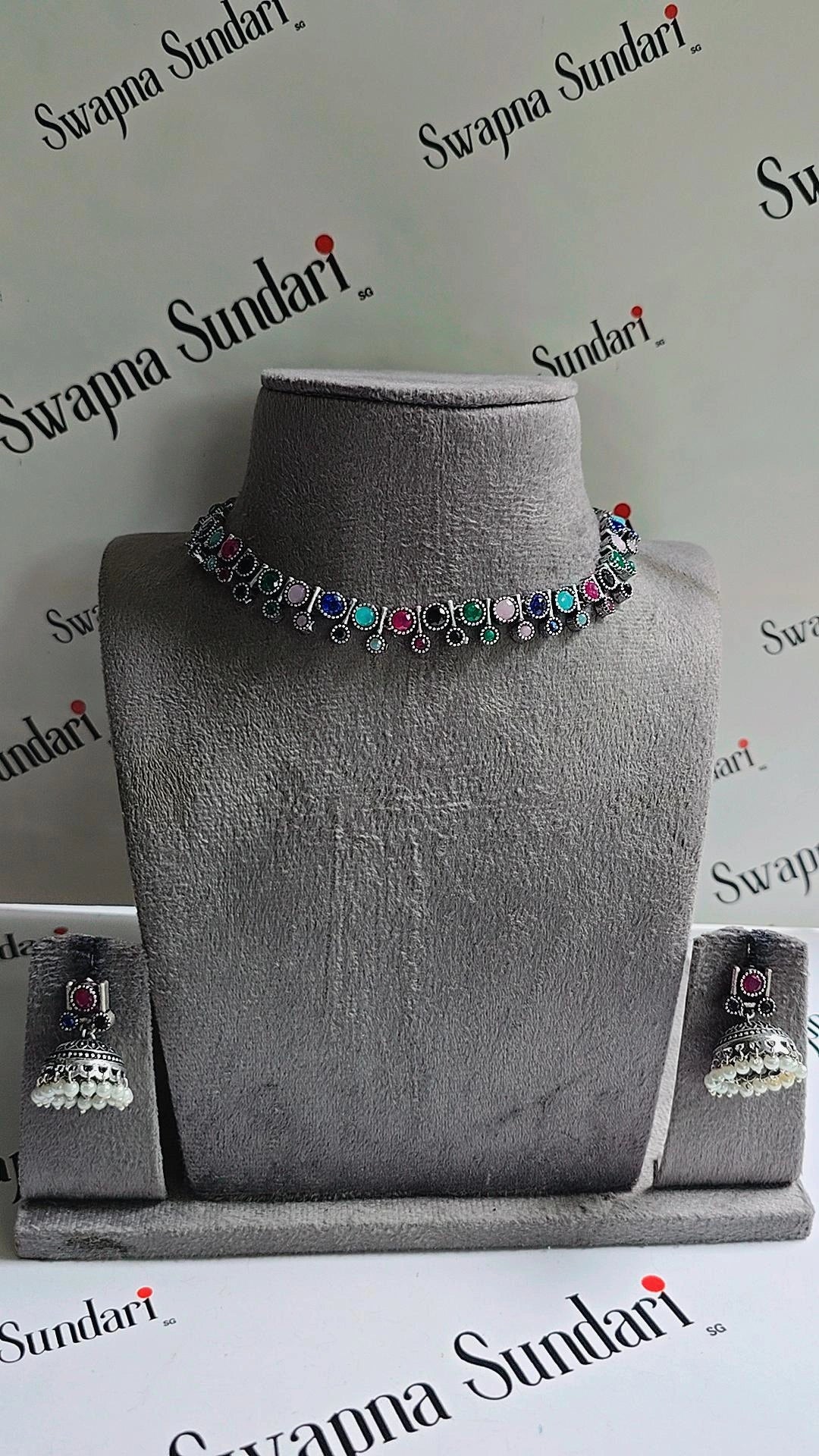 Oxidised Necklace- Single Row