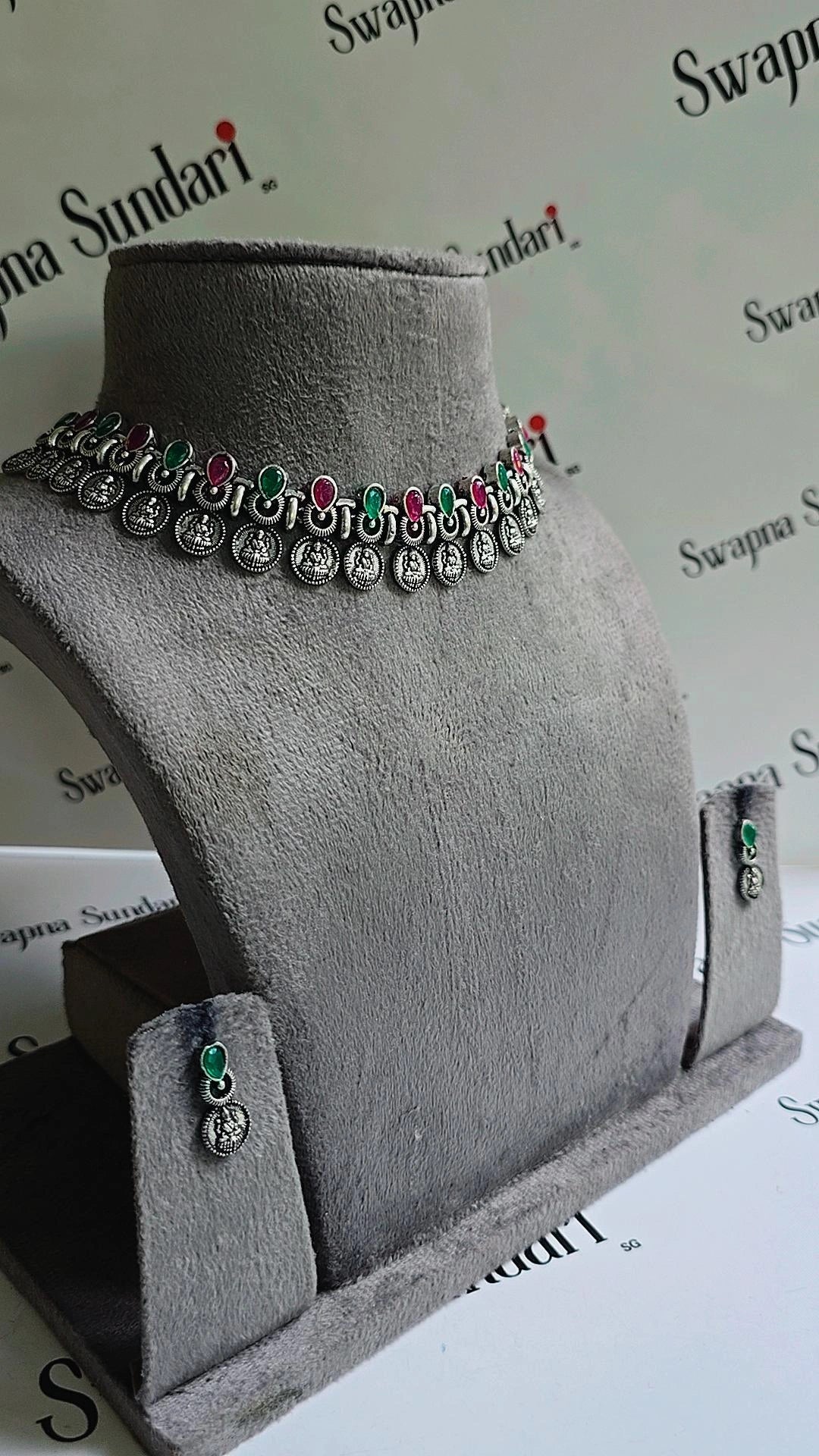 Oxidised Necklace- Lakshimi Coin