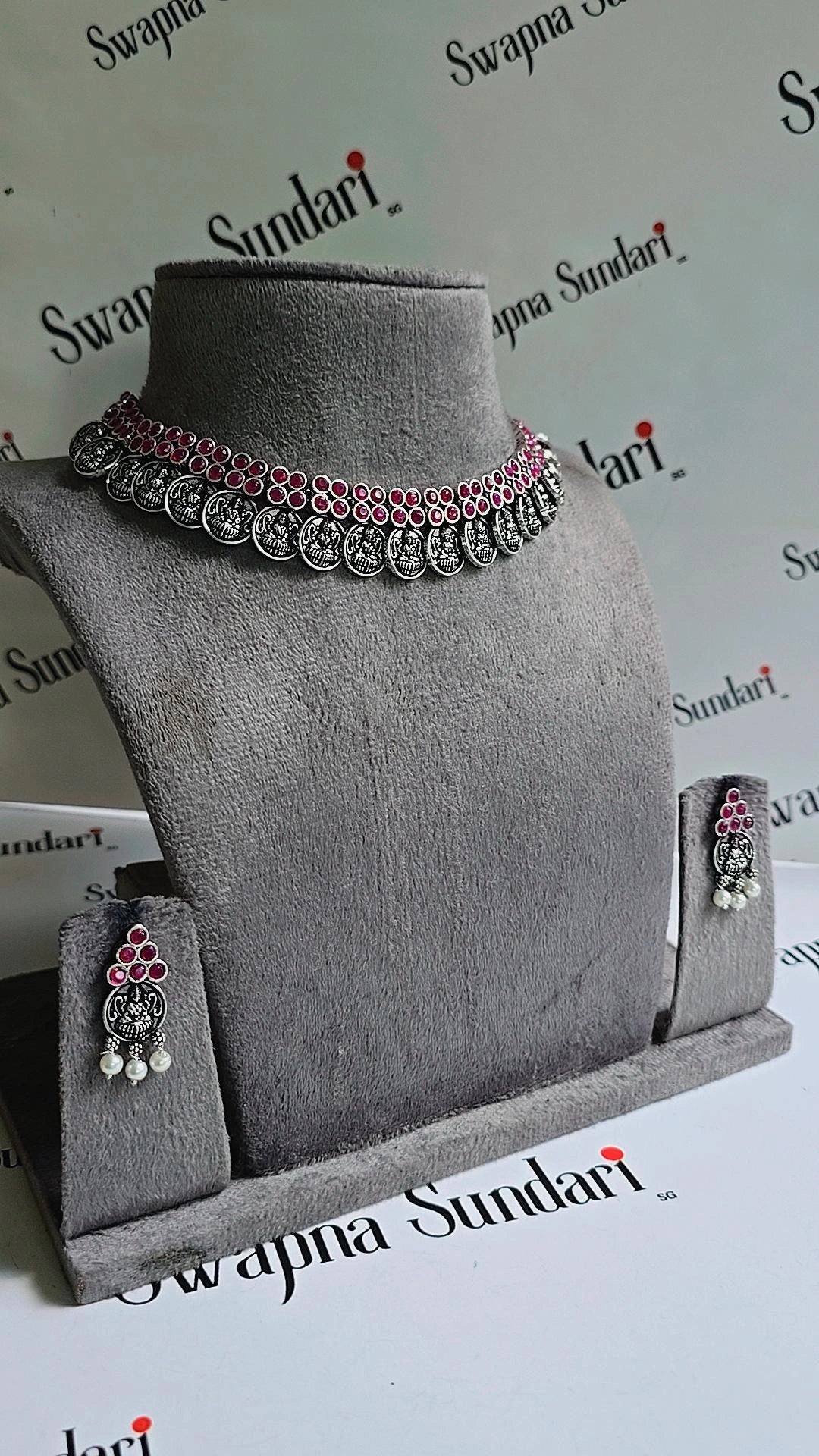 Oxidised Necklace- Lakshimi Coin