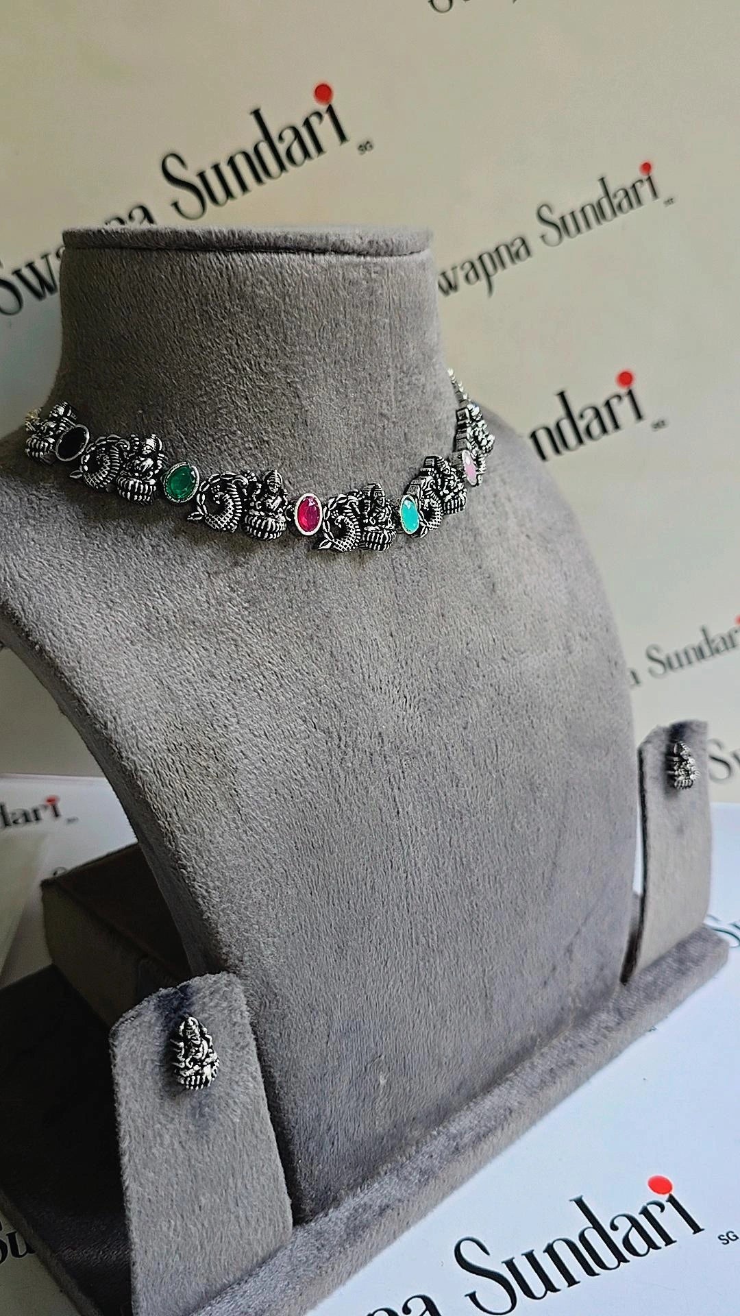 Oxidised Necklace- Lakshimi