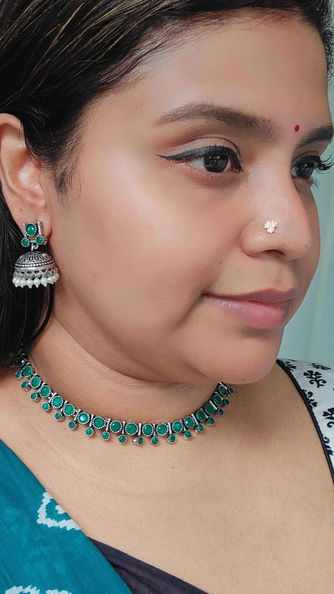 Oxidised Necklace- Single Row