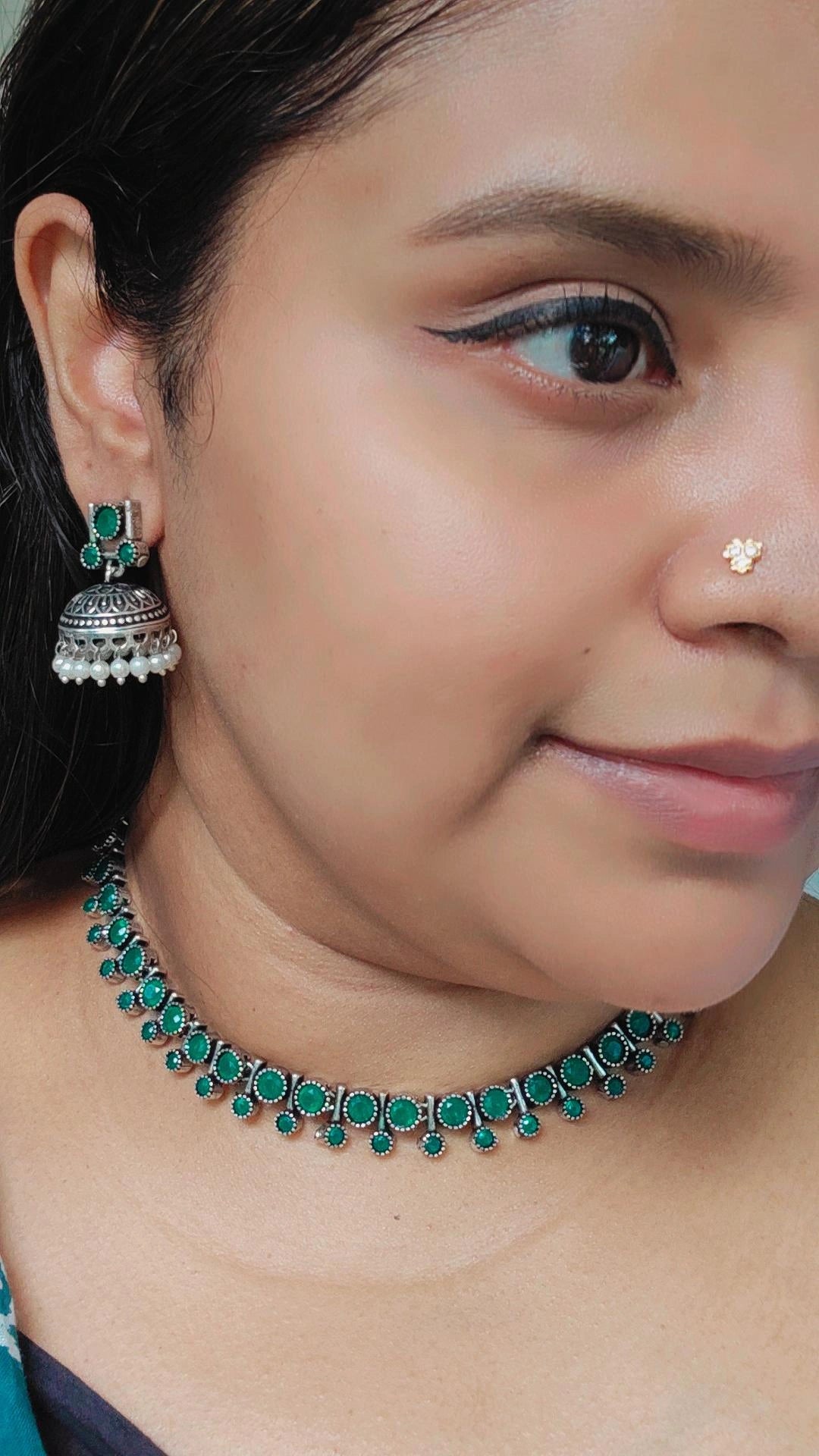 Oxidised Necklace- Single Row