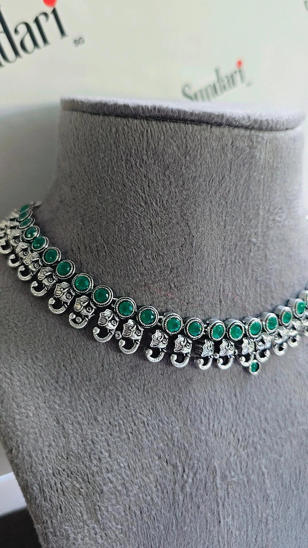 Oxidised Necklace- Ganesha