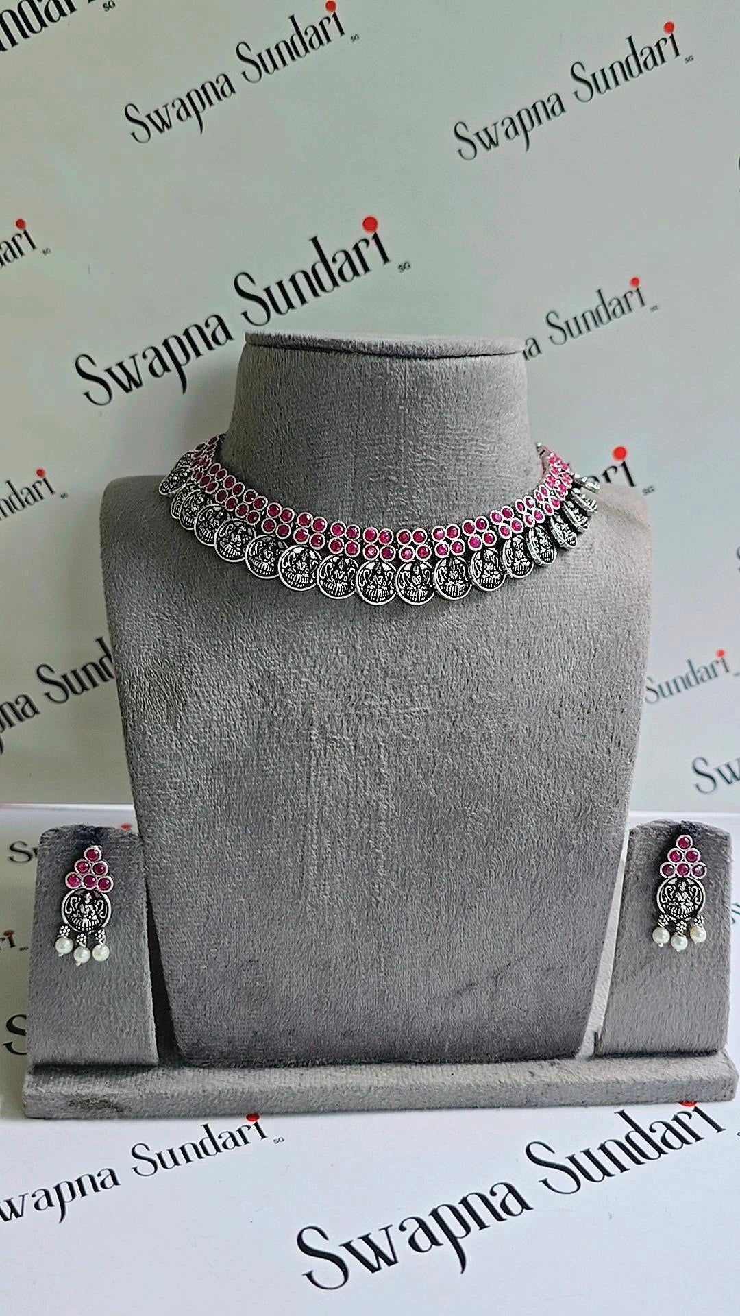 Oxidised Necklace- Lakshimi Coin