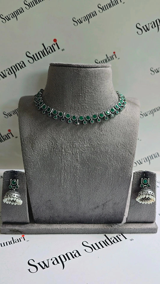 Oxidised Necklace- Single Row