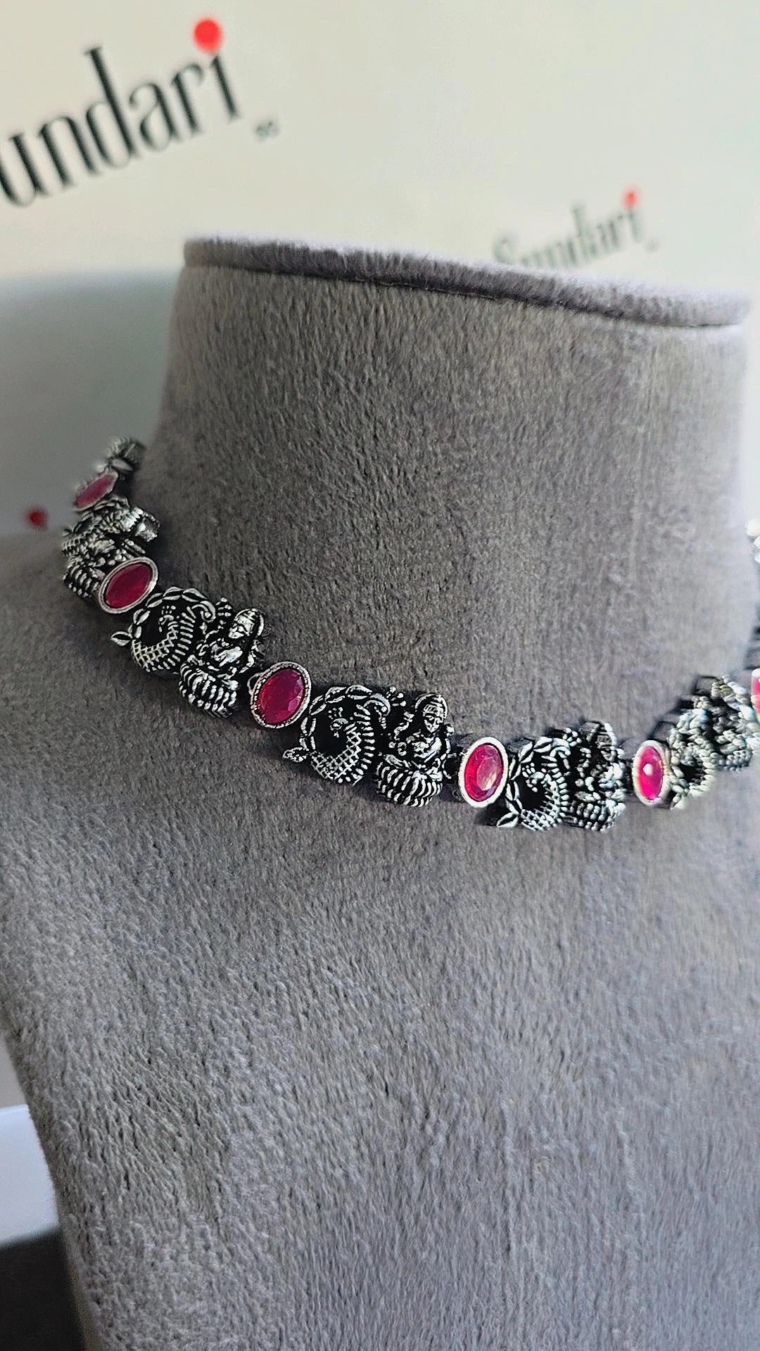 Oxidised Necklace- Lakshimi