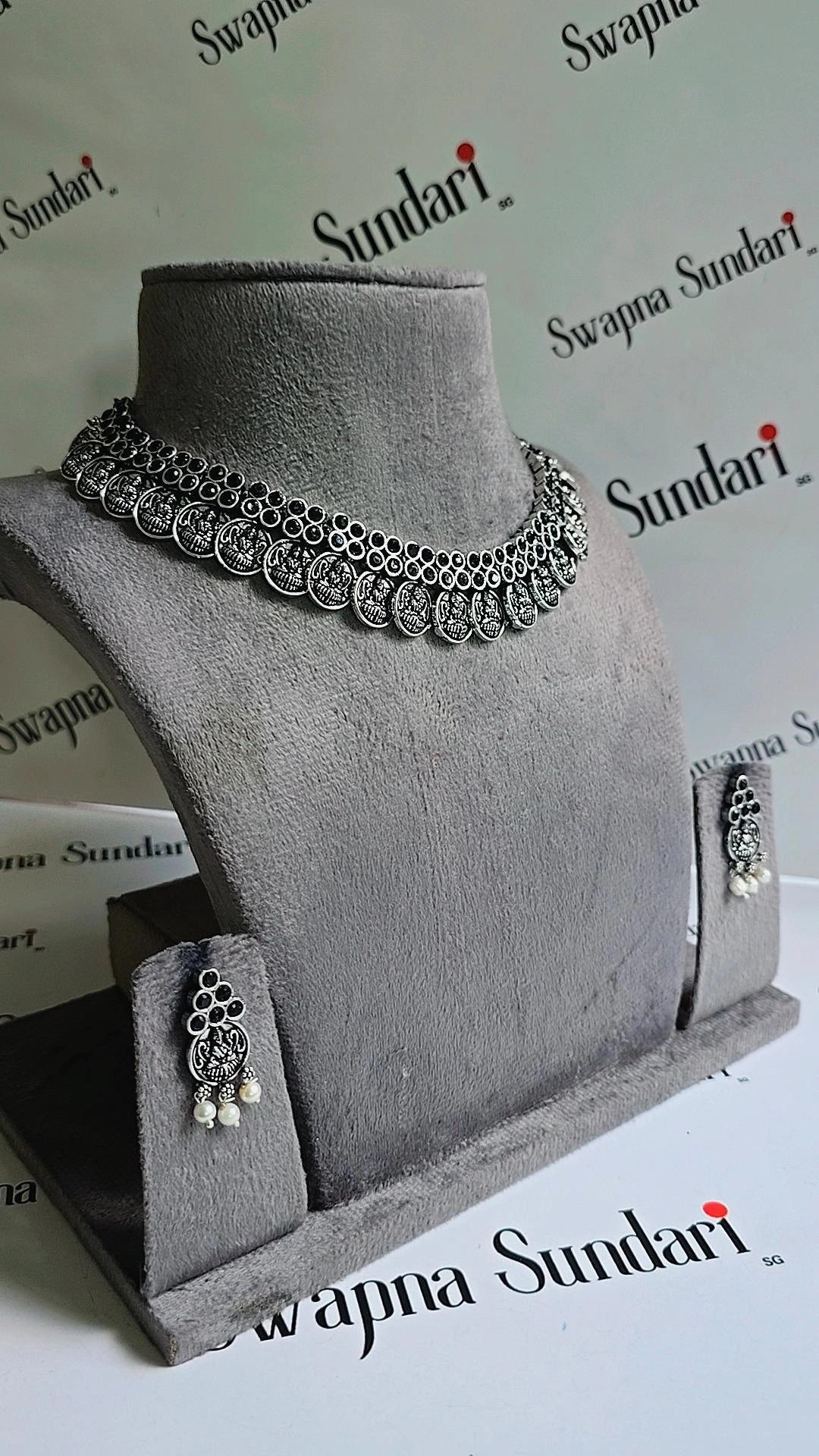 Oxidised Necklace- Lakshimi Coin