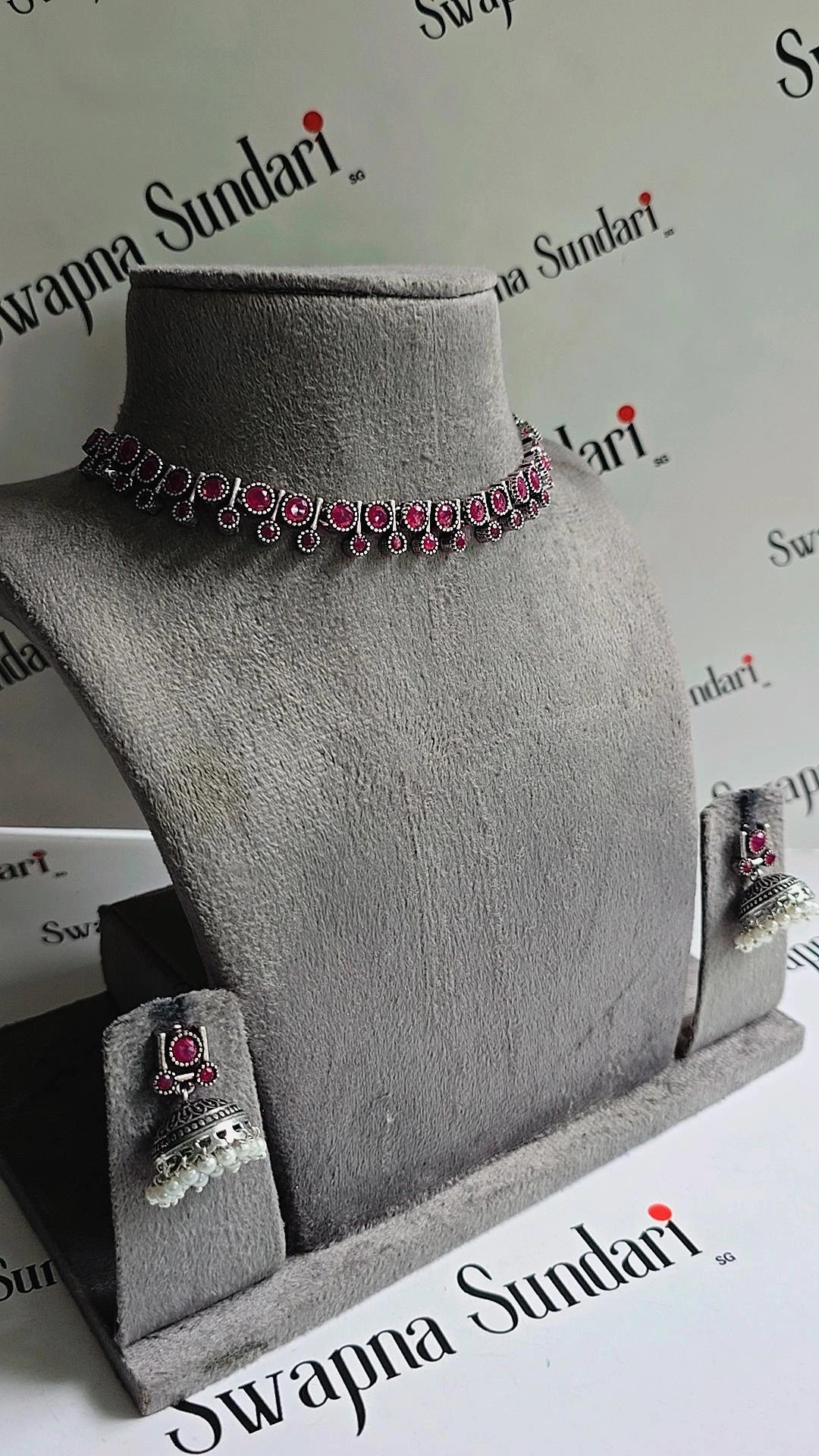 Oxidised Necklace- Single Row