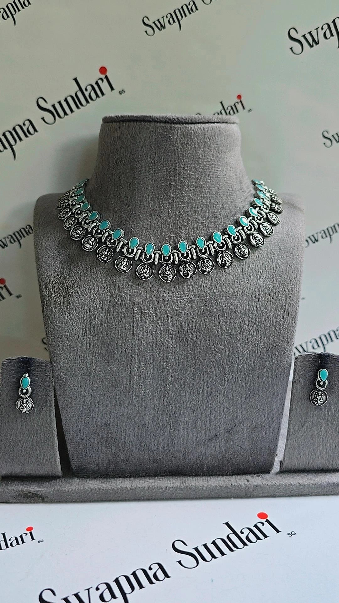 Oxidised Necklace- Lakshimi Coin