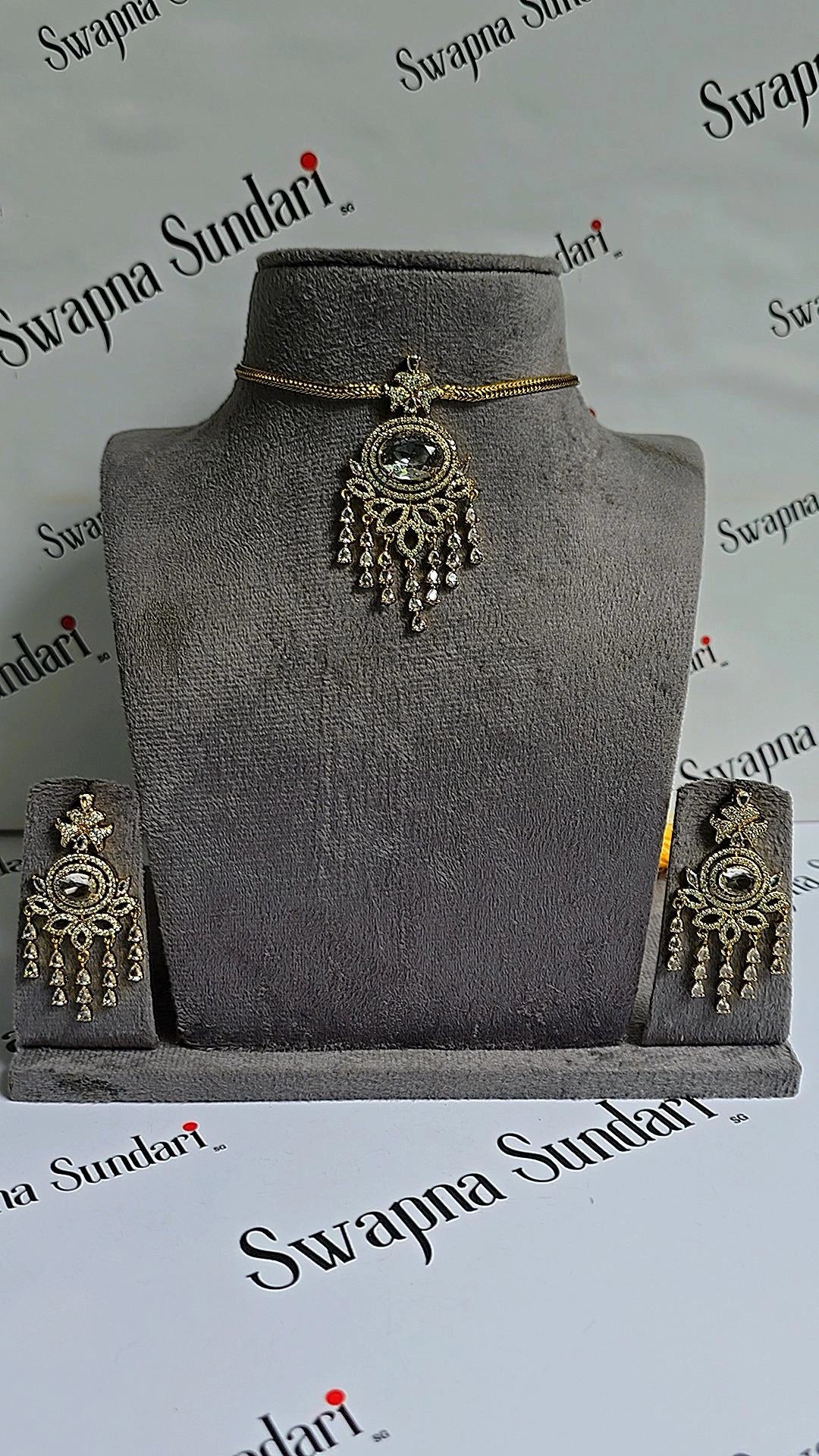 Poornima-AD Stone Choker Set