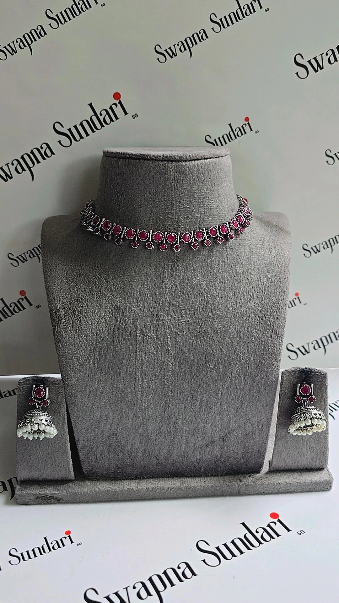 Oxidised Necklace- Single Row