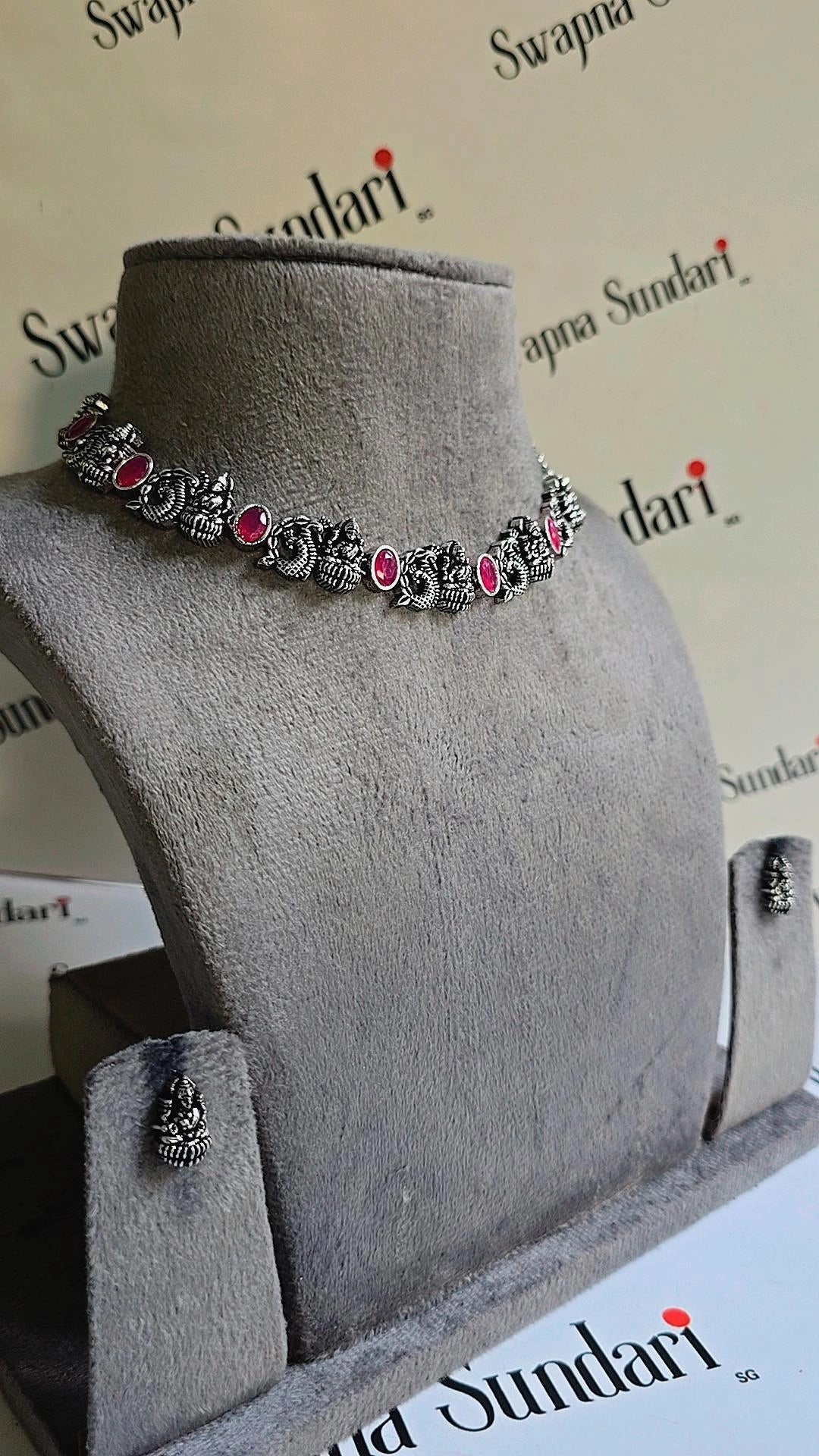 Oxidised Necklace- Lakshimi