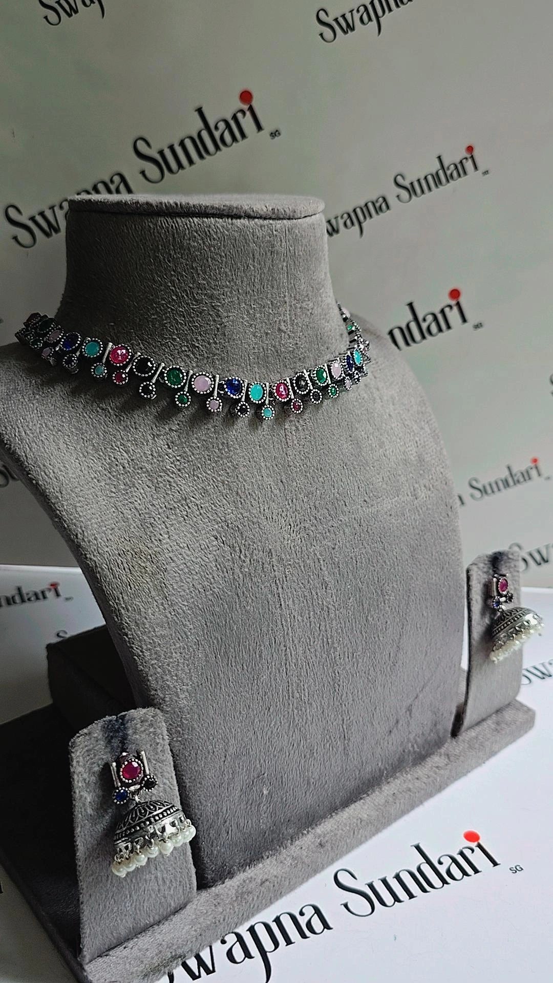 Oxidised Necklace- Single Row