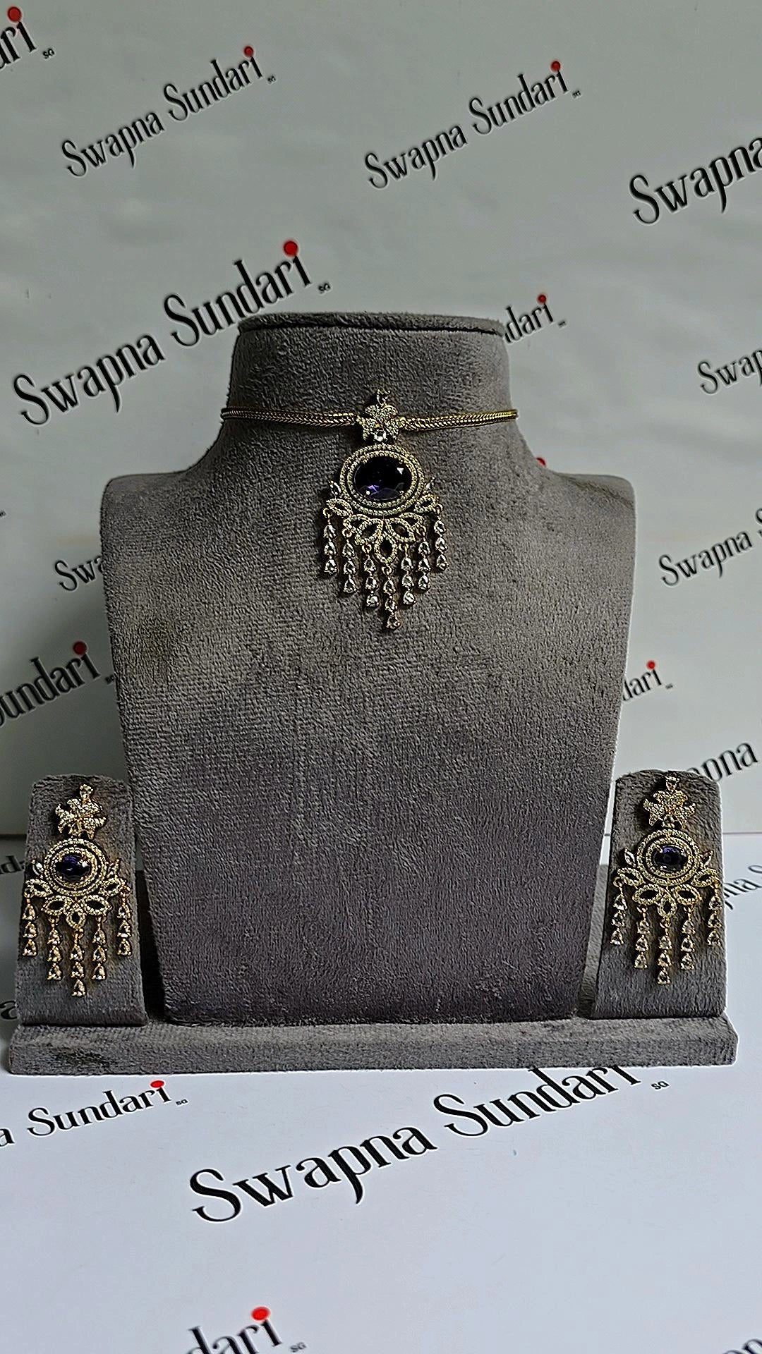 Poornima-AD Stone Choker Set